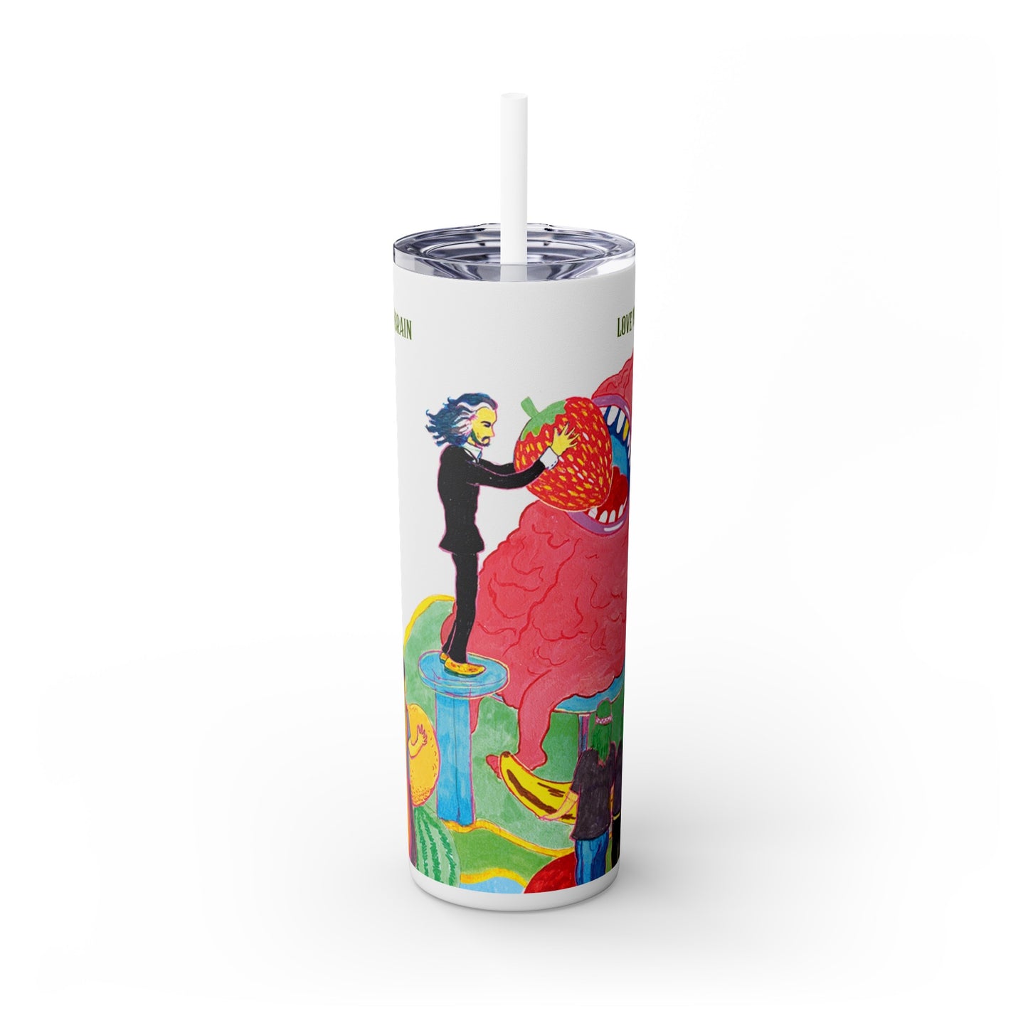 LYB Strawberry Summer Tumbler with Straw