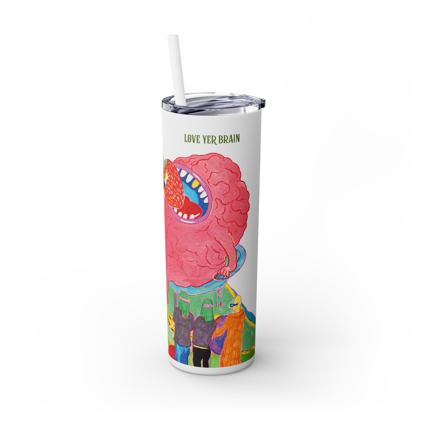 LYB Strawberry Summer Tumbler with Straw